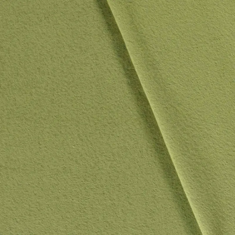 Preiswert Baumwoll-Fleece uni lindgrün - 1425